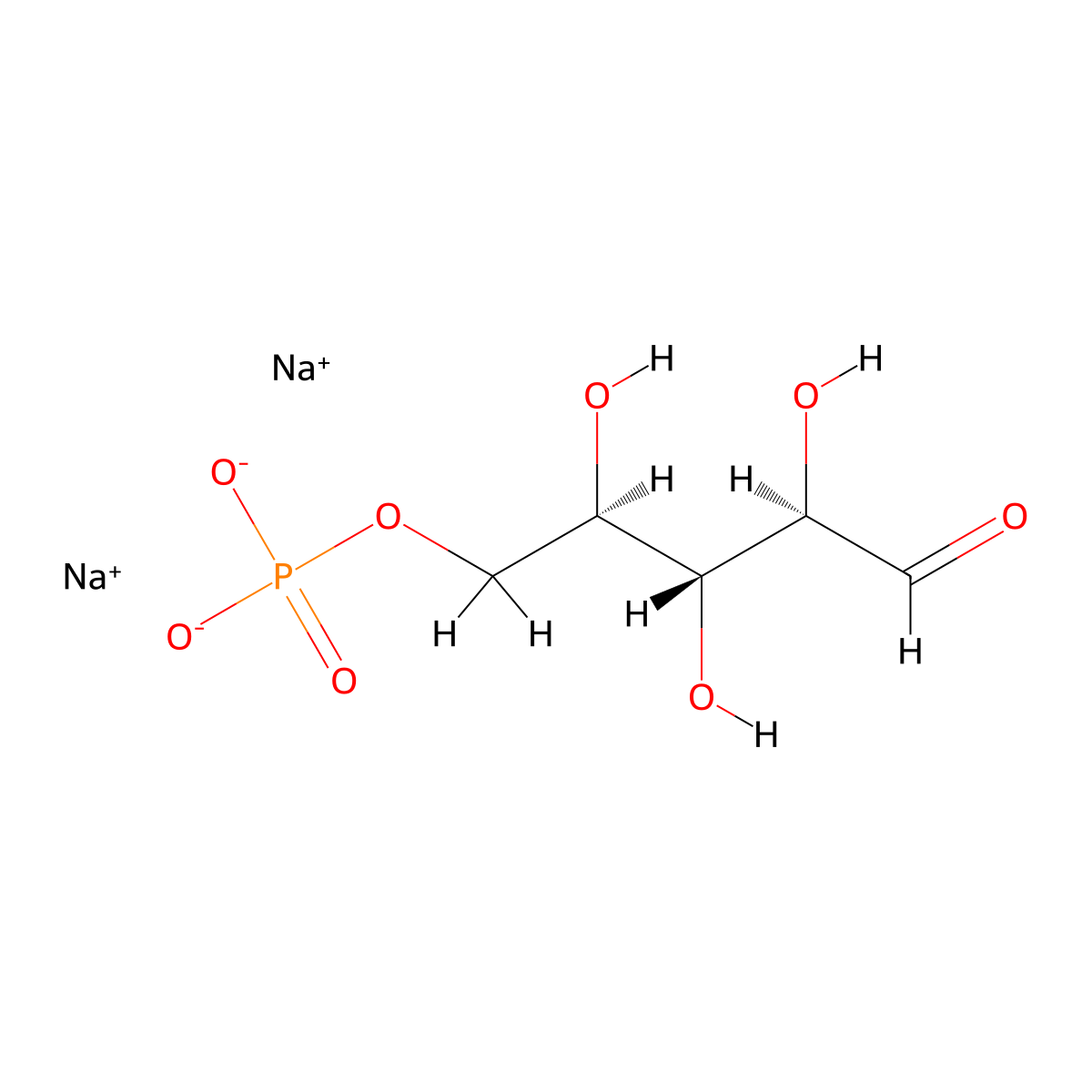 d-Ribose 5-phosphate disodium salt molecular structure, CAS 18265-46-8