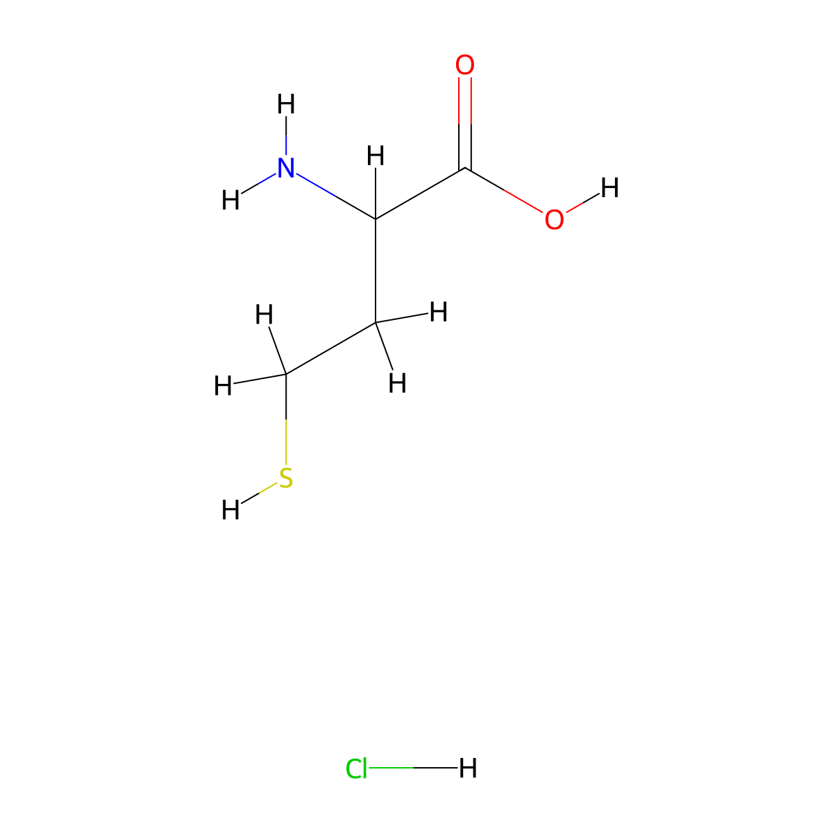 2-Amino-4-sulfanylbutanoic acid hydrochloride molecular structure, CAS 18265-50-4