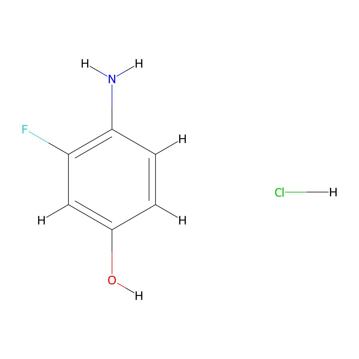 4-Amino-3-fluorophenol hydrochloride molecular structure, CAS 18266-53-0