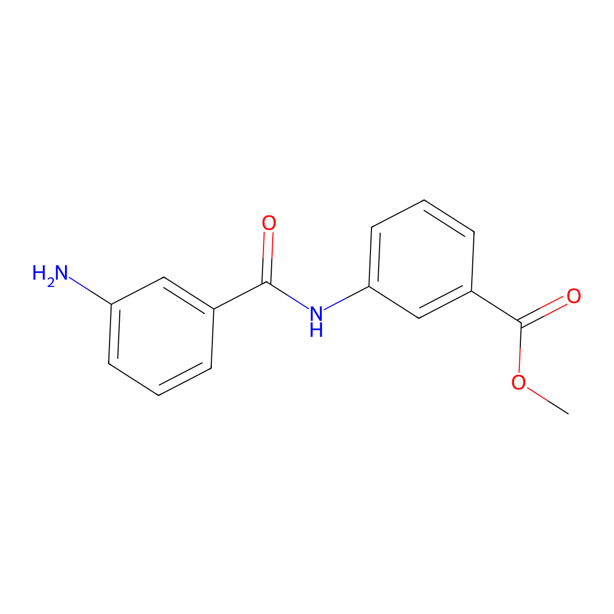 Methyl 3-(3-aminobenzamido)benzoate molecular structure, CAS 1826653-03-5