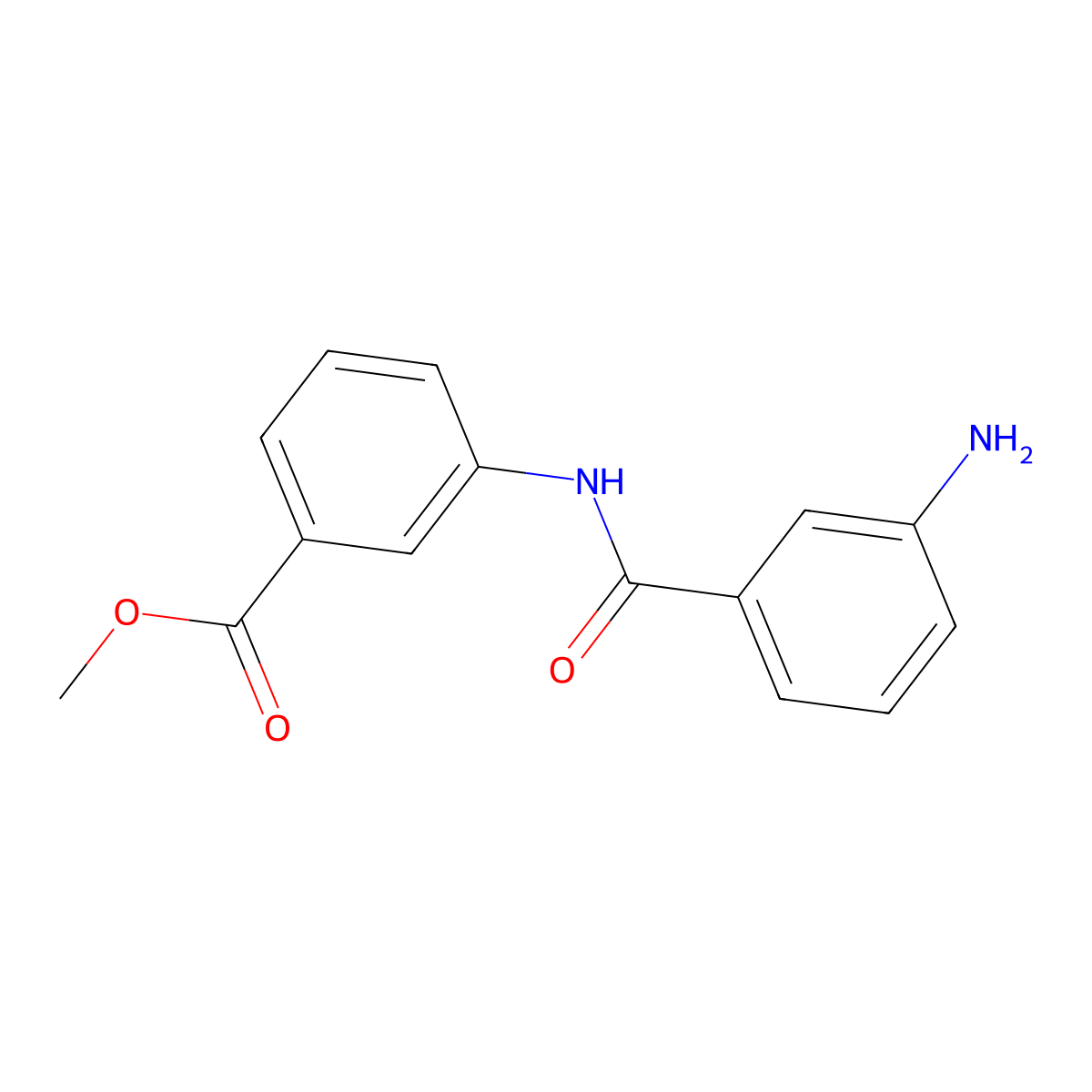 Methyl 3-(3-aminobenzamido)benzoate molecular structure, CAS 1826653-03-5