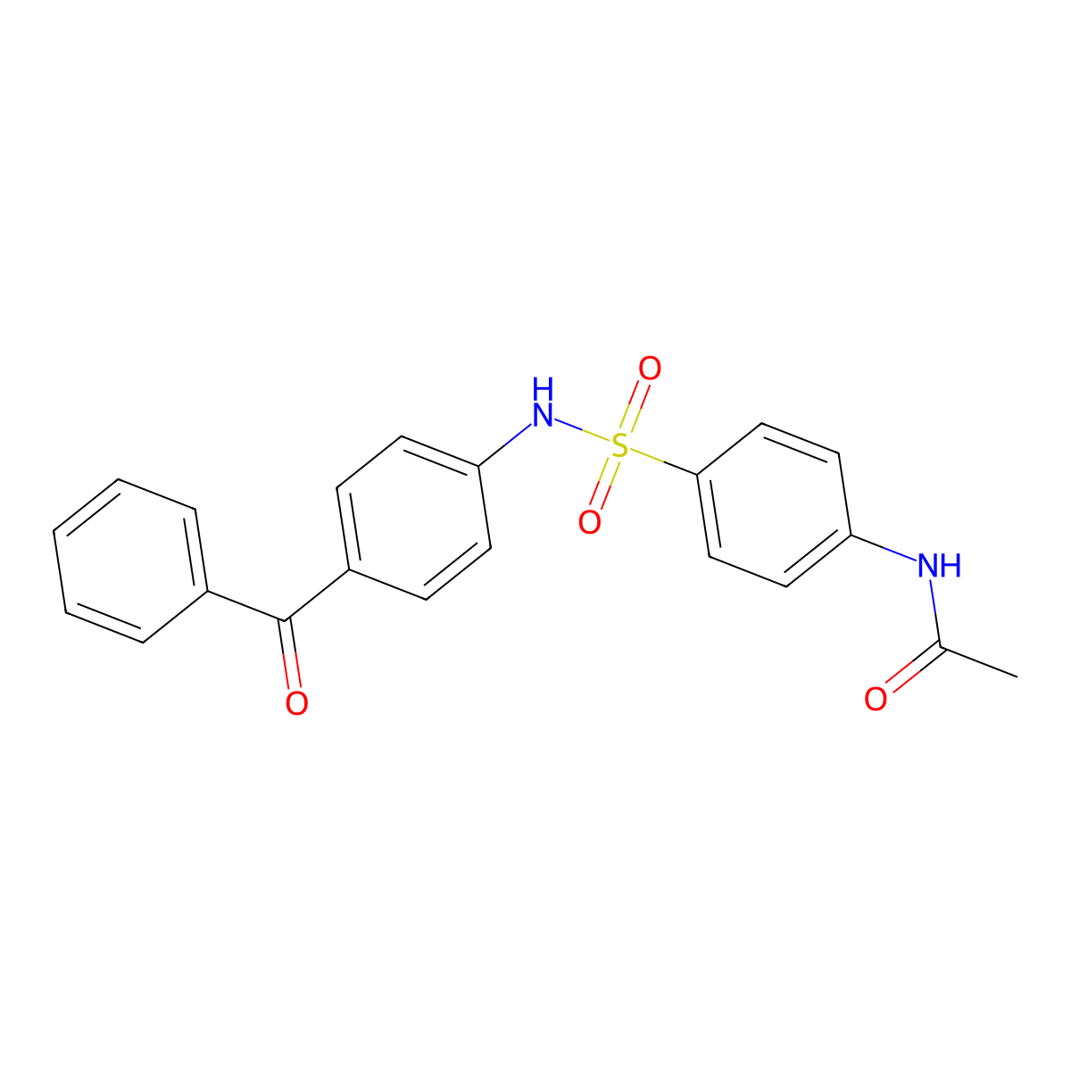 N-{4-[(4-benzoylanilino)sulfonyl]phenyl}acetamide molecular structure, CAS 18267-97-5