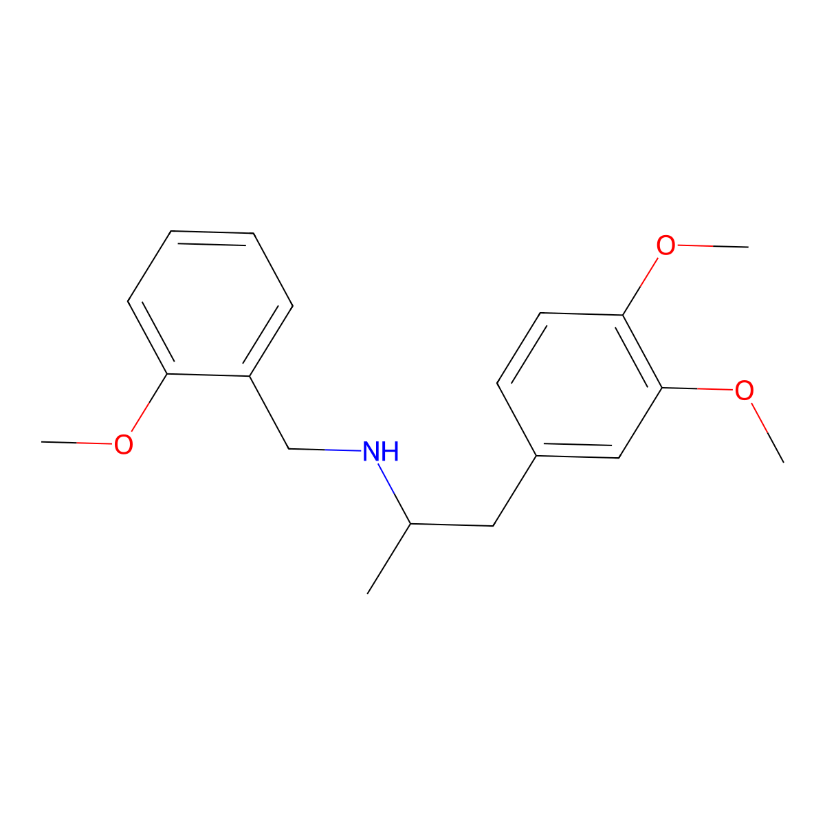 1-(3,4-Dimethoxyphenyl)-N-((2-methoxyphenyl)methyl)propan-2-amine molecular structure, CAS 1826759-20-9