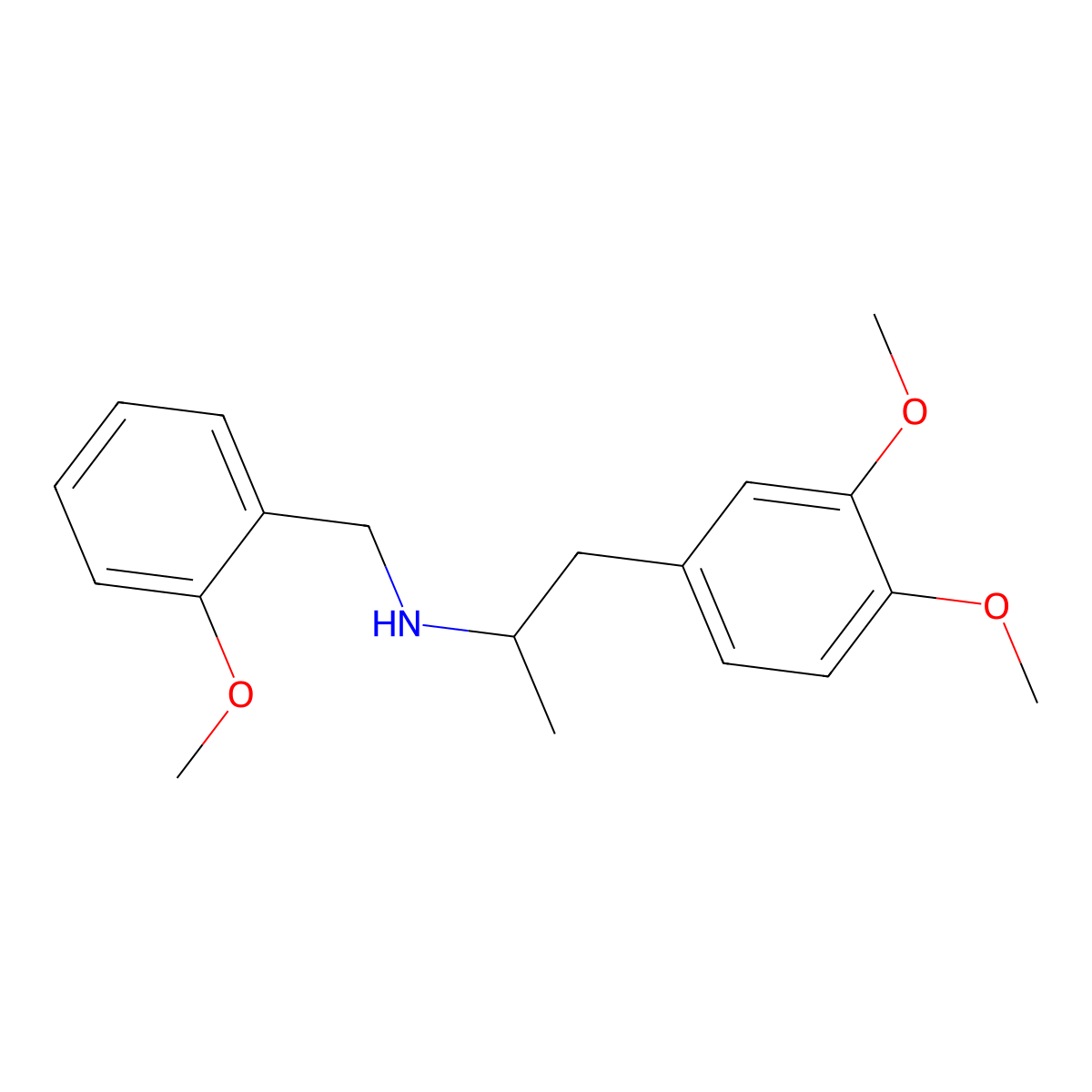 1-(3,4-Dimethoxyphenyl)-N-((2-methoxyphenyl)methyl)propan-2-amine molecular structure, CAS 1826759-20-9