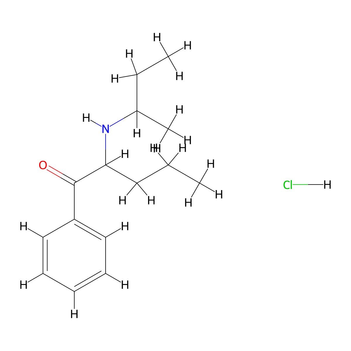 N-sec-butyl Pentedrone (hydrochloride) molecular structure, CAS 18268-12-7