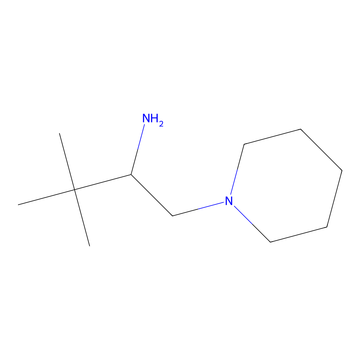 (R)-3,3-Dimethyl-1-(piperidin-1-yl)butan-2-amine molecular structure, CAS 1826825-32-4