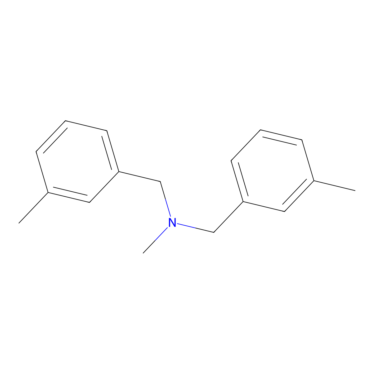 N,3-Dimethyl-N-[(3-methylphenyl)methyl]-benzenemethanamine molecular structure, CAS 1826837-19-7