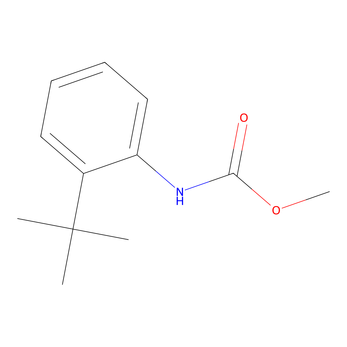 (2-Tert-butyl-phenyl)-carbamic acid methyl ester molecular structure, CAS 182685-72-9