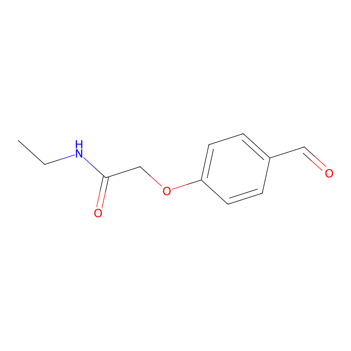 N-ethyl-2-(4-formylphenoxy)acetamide molecular structure, CAS 182686-82-4