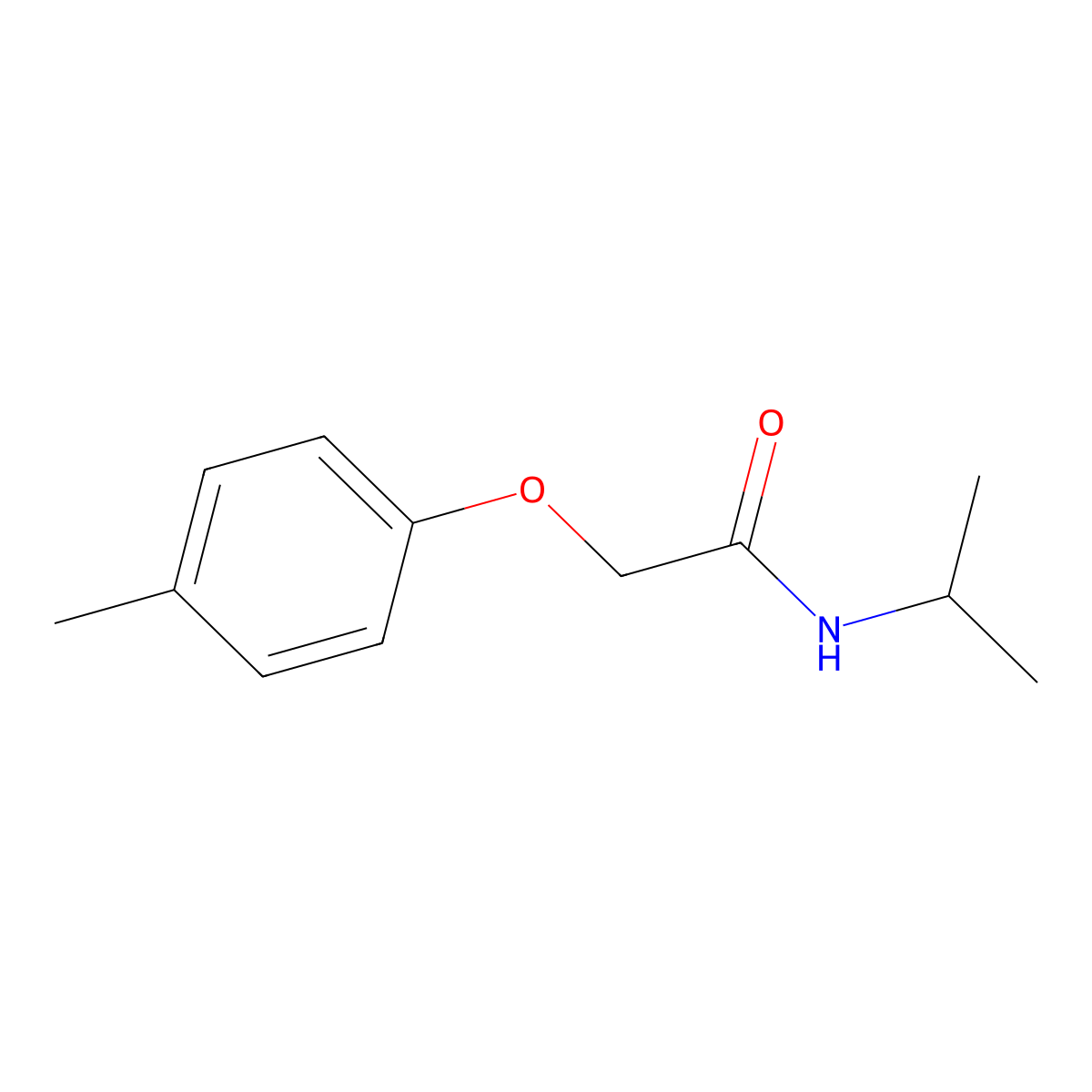 N-isopropyl-2-(4-methylphenoxy)acetamide molecular structure, CAS 182686-84-6