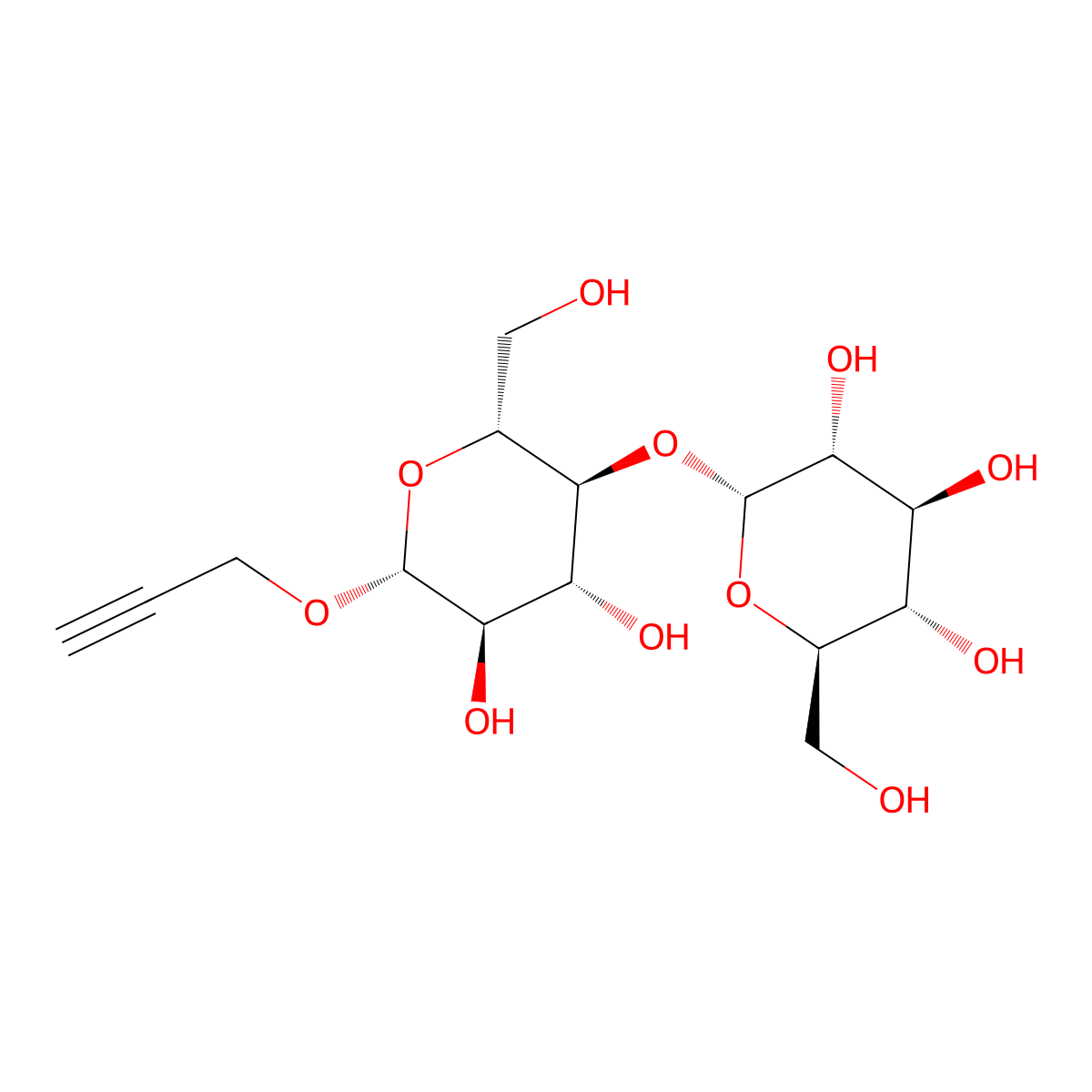 Propargyl beta-D-maltoside molecular structure, CAS 182688-46-6