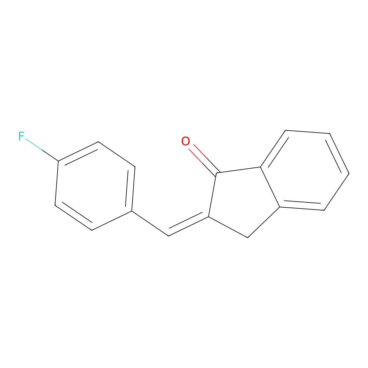 2-[(4-fluorophenyl)methylidene]-3H-inden-1-one molecular structure, CAS 182689-77-6