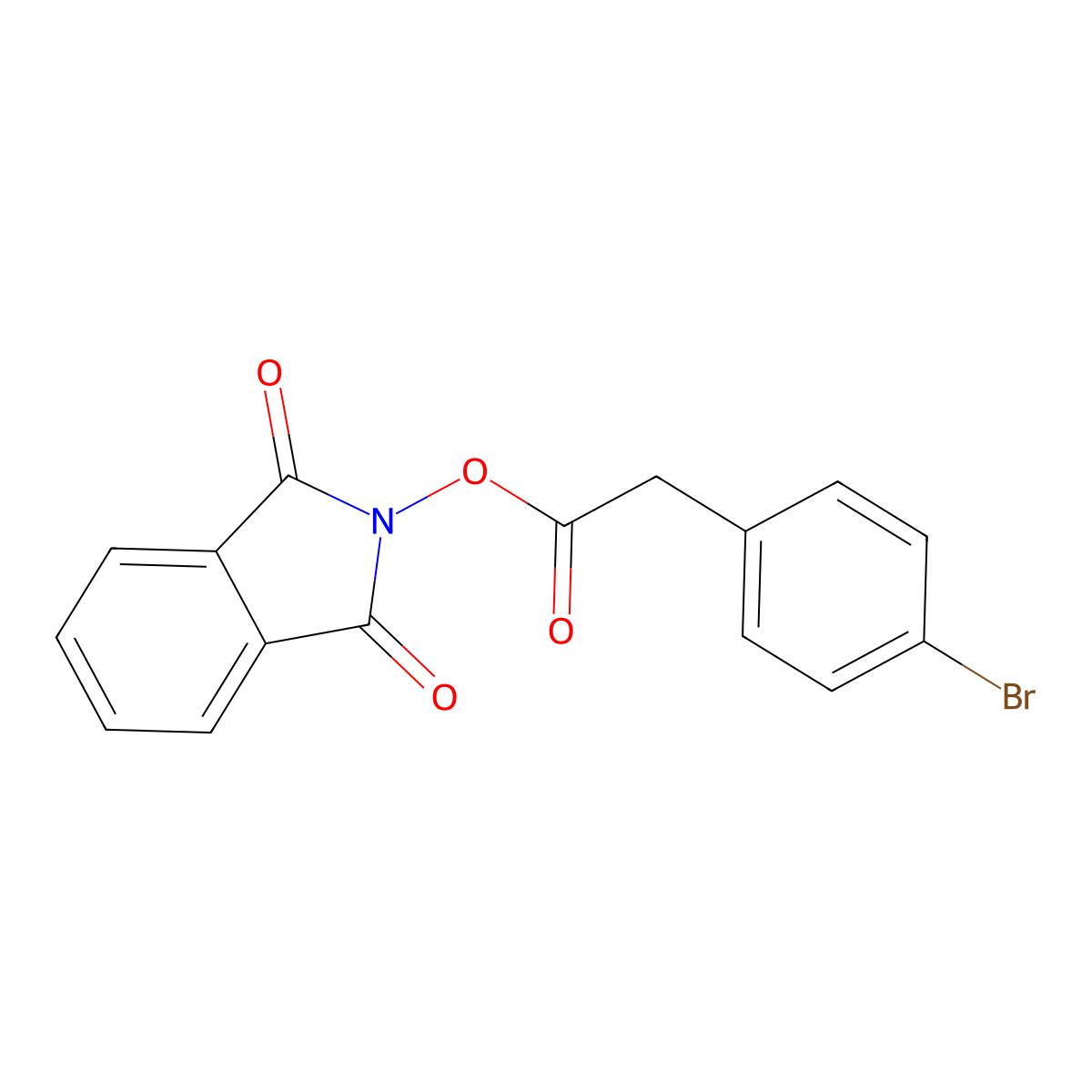 1,3-Dioxoisoindolin-2-yl 2-(4-bromophenyl)acetate molecular structure, CAS 1826895-04-8