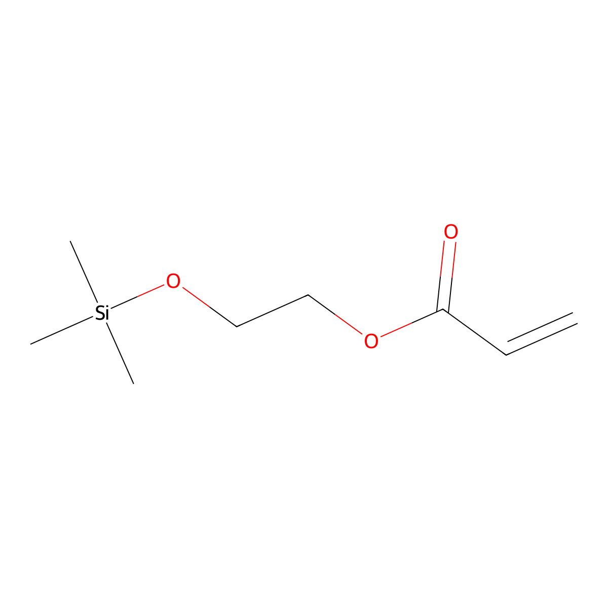 2-(Acryloxyethoxy)trimethylsilane molecular structure, CAS 18269-99-3