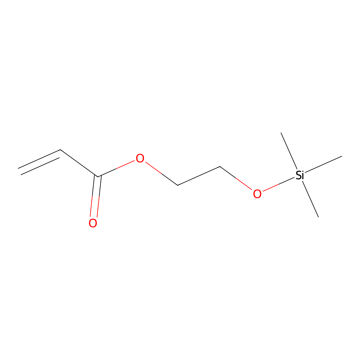 2-(Acryloxyethoxy)trimethylsilane molecular structure, CAS 18269-99-3