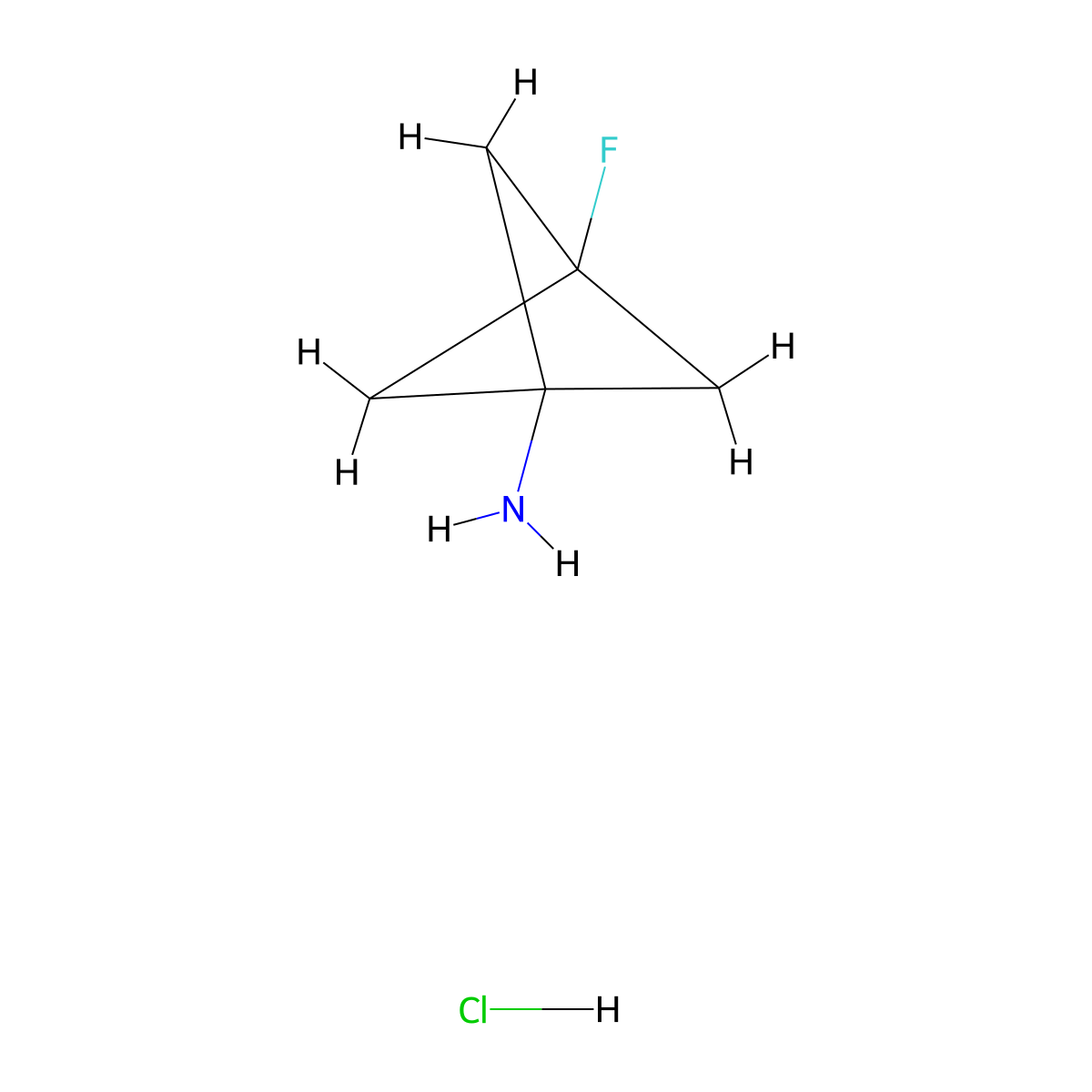 3-Fluorobicyclo[1.1.1]pentan-1-amine hydrochloride molecular structure, CAS 1826900-79-1