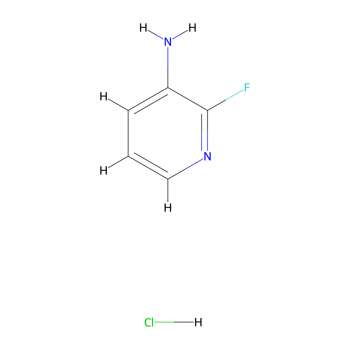 2-Fluoropyridin-3-amine hydrochloride molecular structure, CAS 1827-26-5
