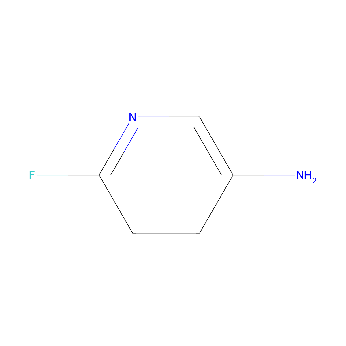 5-Amino-2-fluoropyridine molecular structure, CAS 1827-27-6