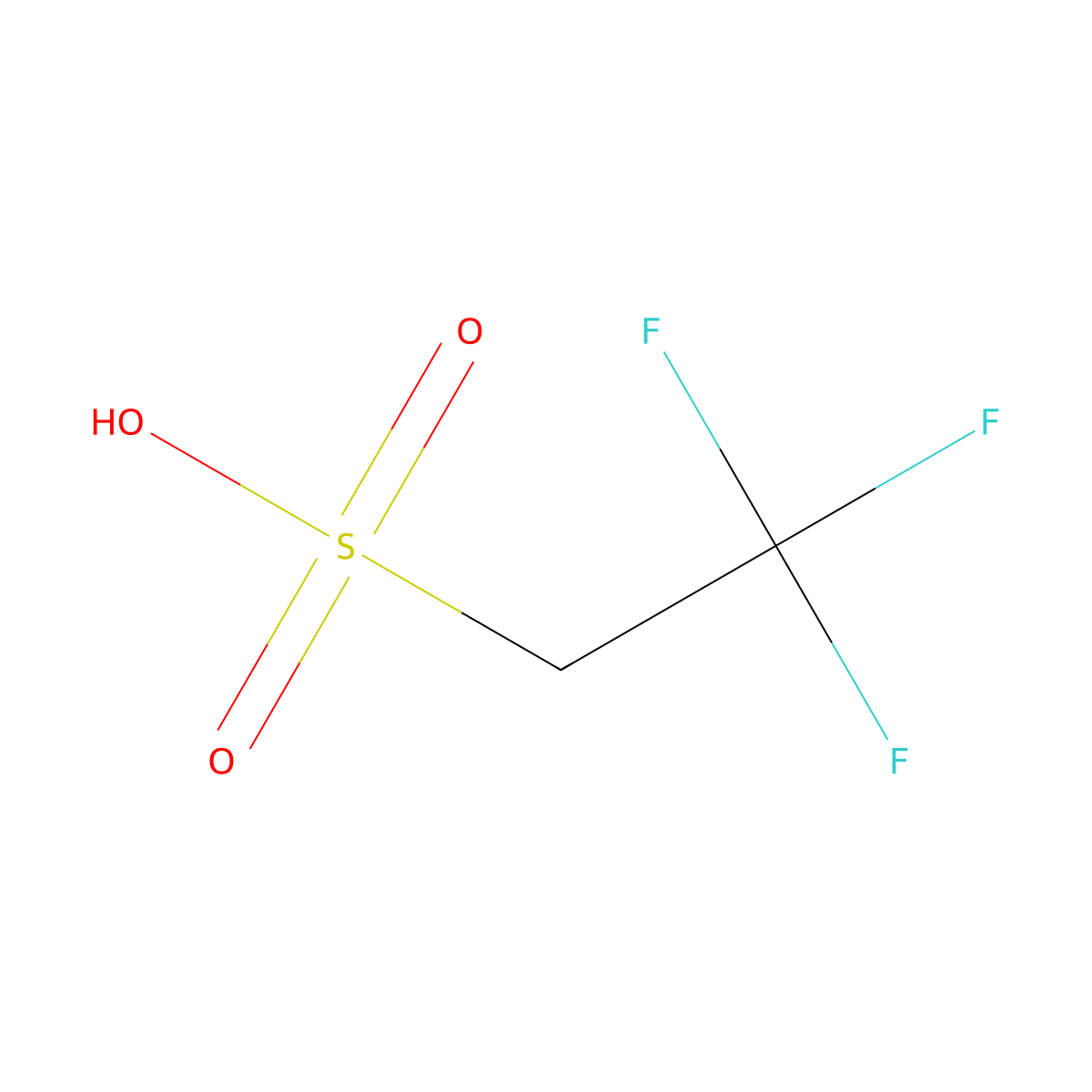 Ethanesulfonic acid, 2,2,2-trifluoro- molecular structure, CAS 1827-97-0