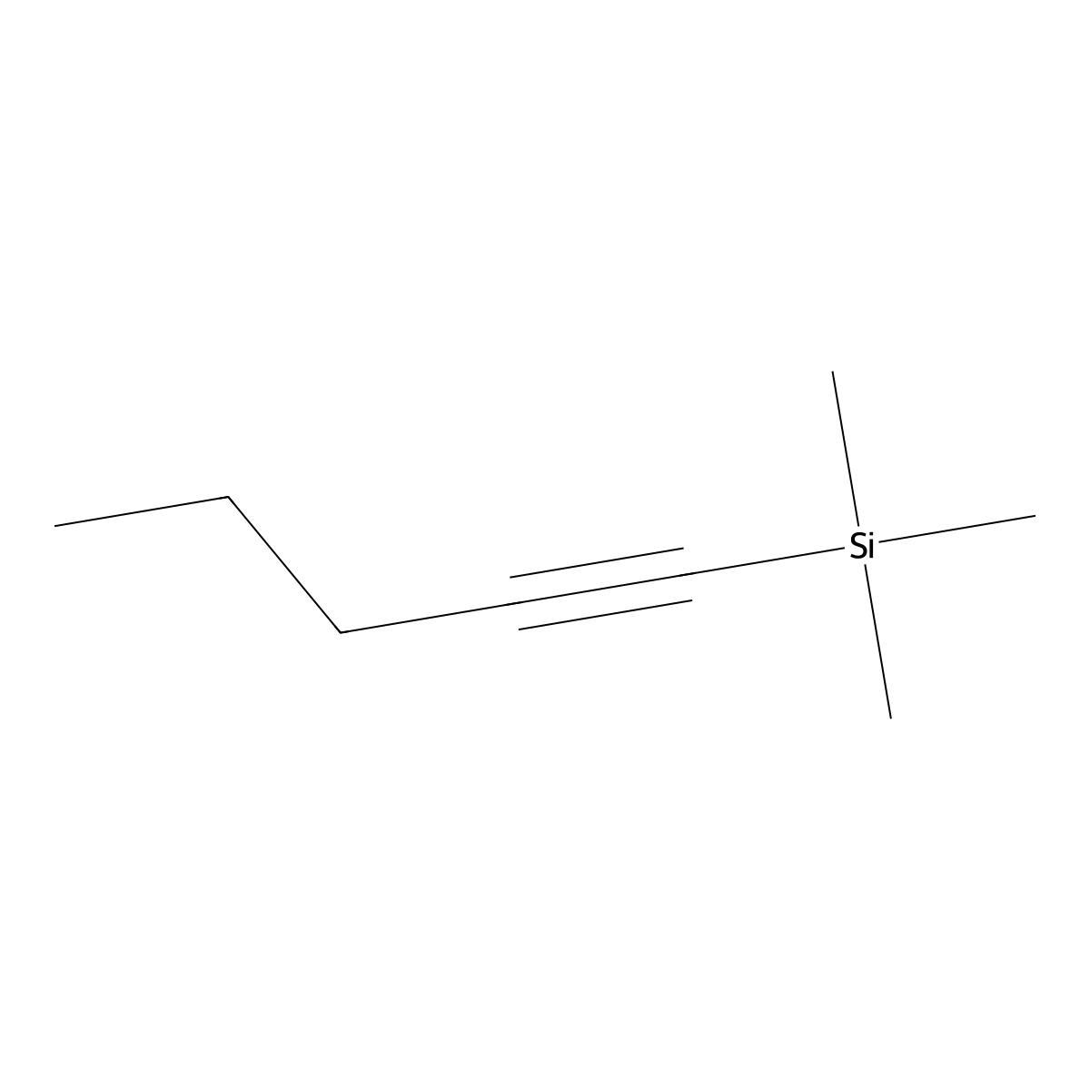 1-(Trimethylsilyl)-1-pentyne molecular structure, CAS 18270-17-2