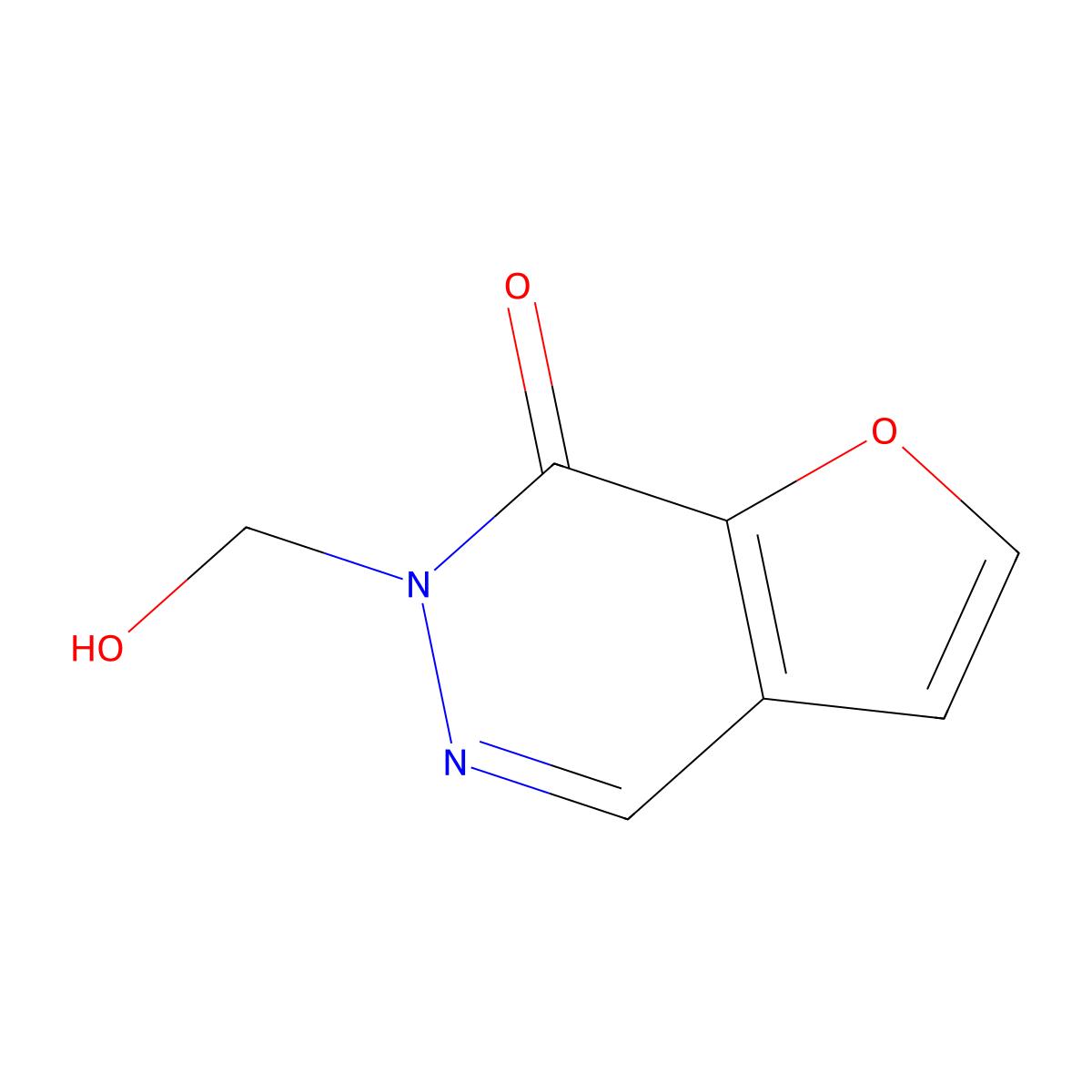 6-(hydroxymethyl)-6H,7H-furo[2,3-d]pyridazin-7-one molecular structure, CAS 18270-75-2