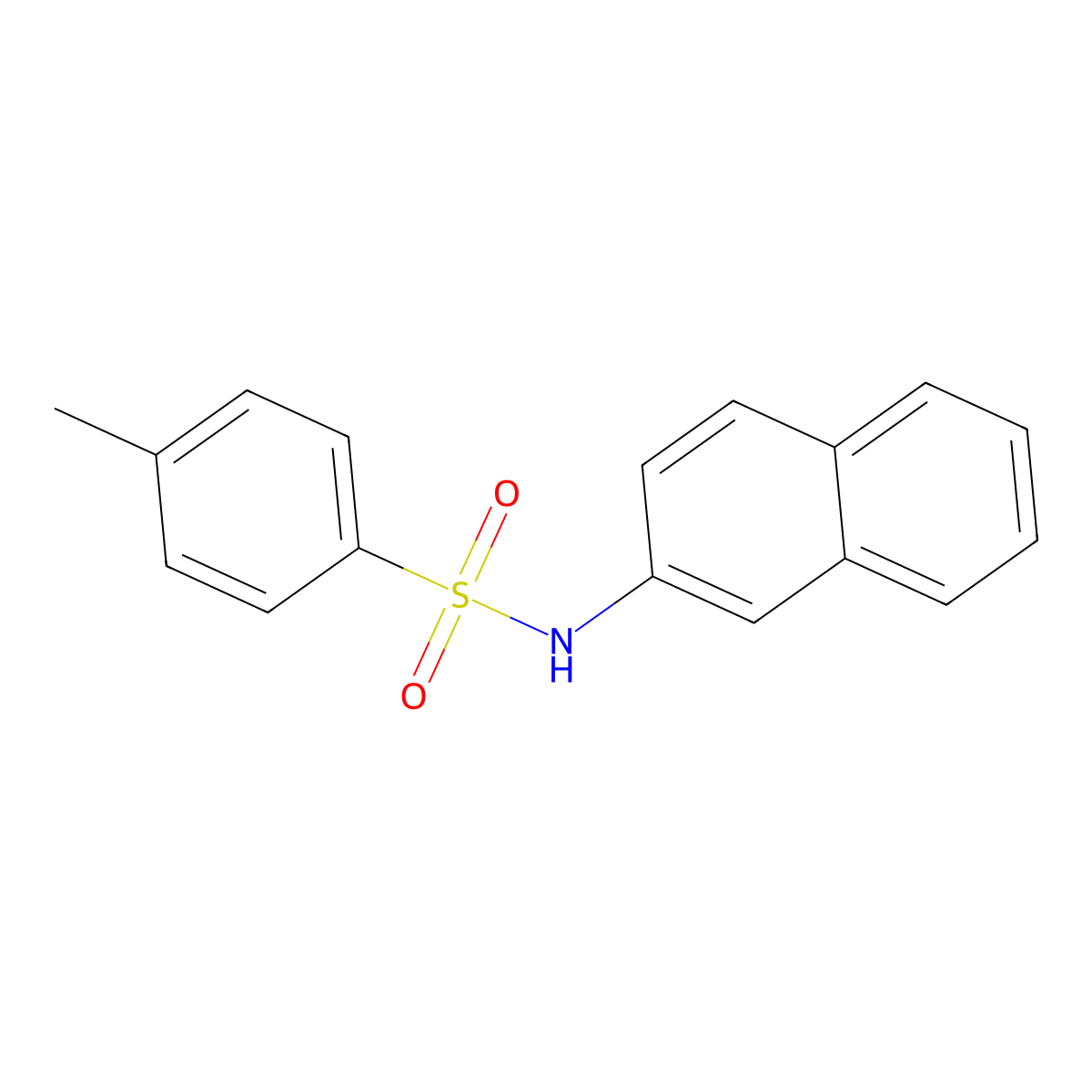 4-methyl-N-(naphthalen-2-yl)benzenesulfonamide molecular structure, CAS 18271-18-6