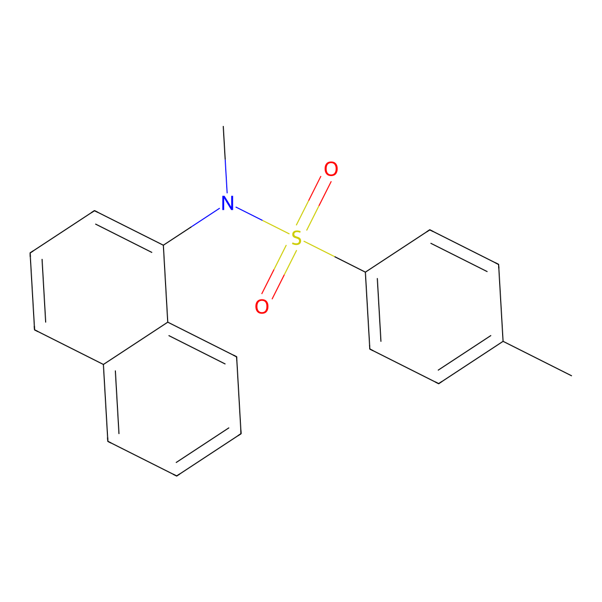 Benzenesulfonamide, N,4-dimethyl-N-1-naphthalenyl- molecular structure, CAS 18271-19-7
