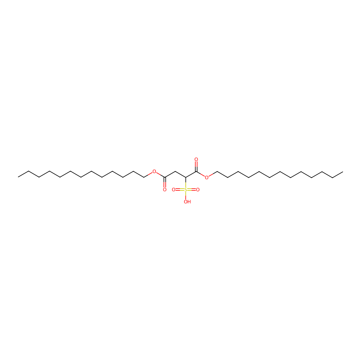 Ditridecyl sulfosuccinate molecular structure, CAS 18271-58-4