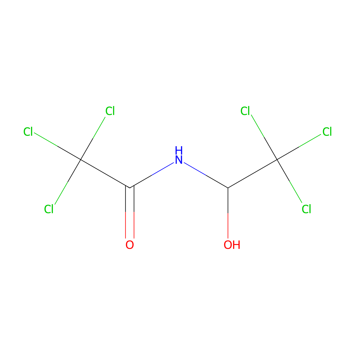 2,2,2-Trichloro-n-(2,2,2-trichloro-1-hydroxyethyl)acetamide molecular structure, CAS 18271-89-1