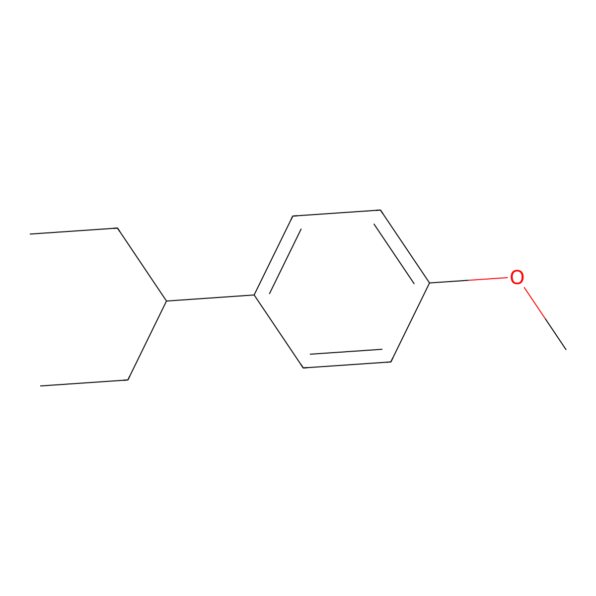 1-Methoxy-4-(pentan-3-yl)benzene molecular structure, CAS 18272-82-7