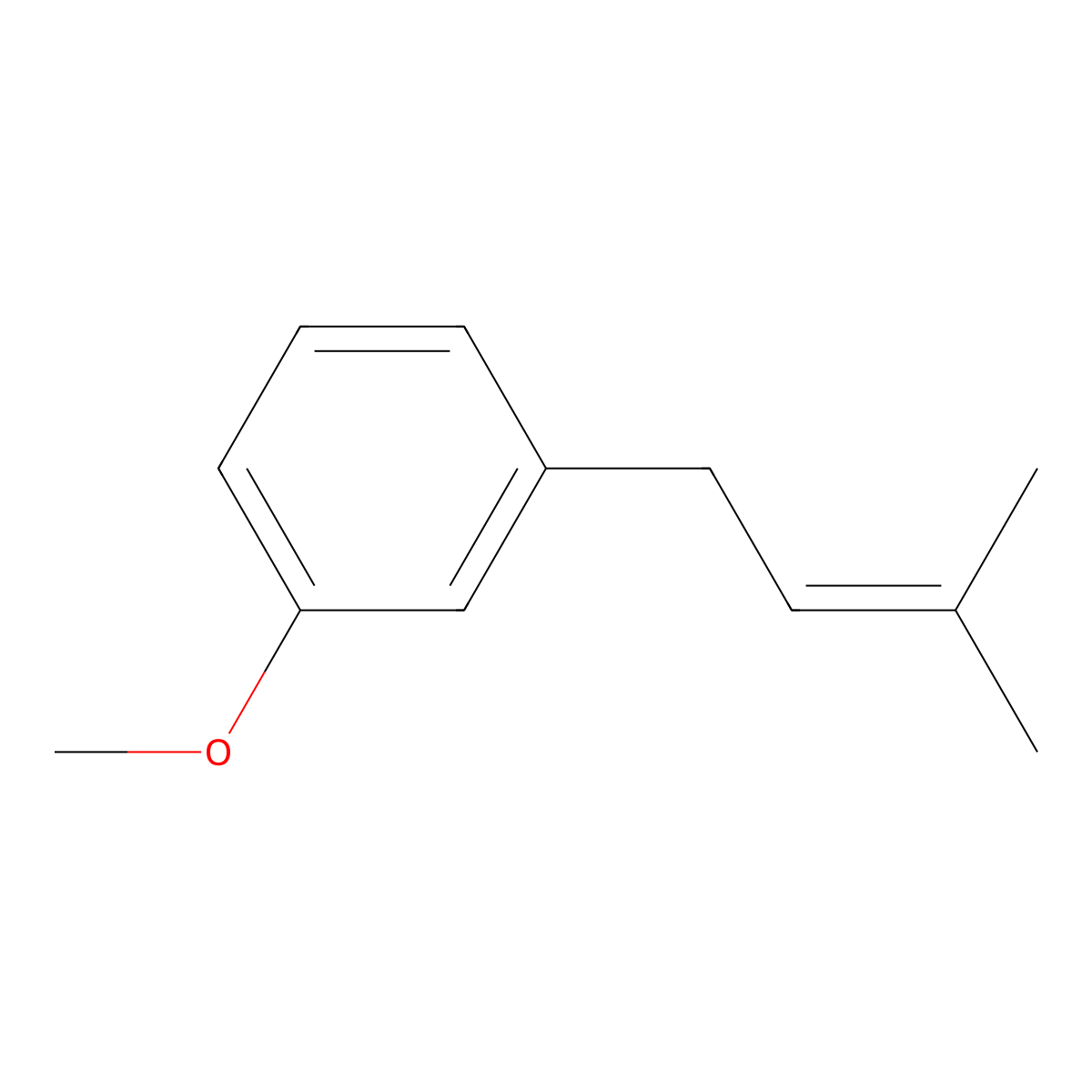 1-Methoxy-3-(3-methylbut-2-en-1-yl)benzene molecular structure, CAS 18272-91-8