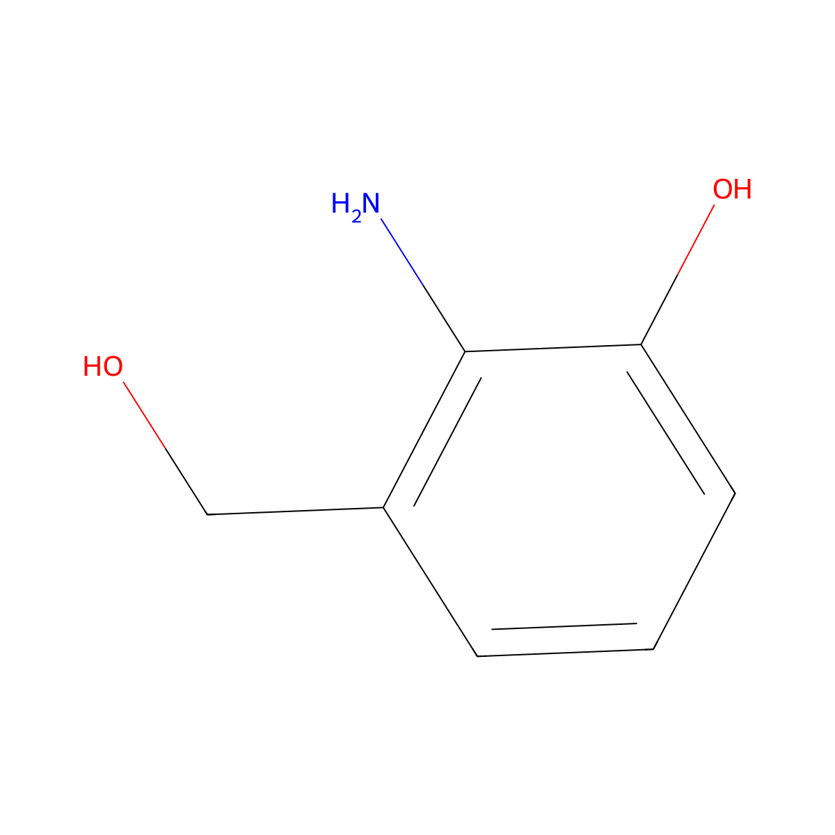2-Amino-3-(hydroxymethyl)phenol molecular structure, CAS 18274-82-3