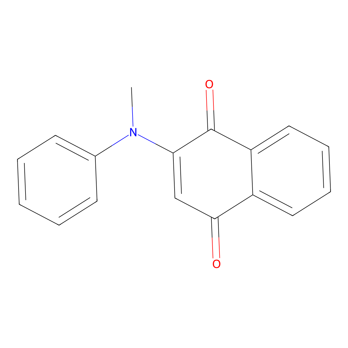 1,4-Naphthalenedione, 2-(methylphenylamino)- molecular structure, CAS 18274-98-1
