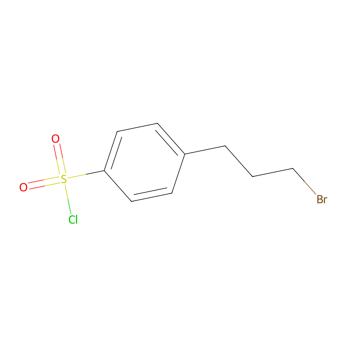 4-(3-Bromopropyl)benzenesulfonyl chloride molecular structure, CAS 182742-74-1