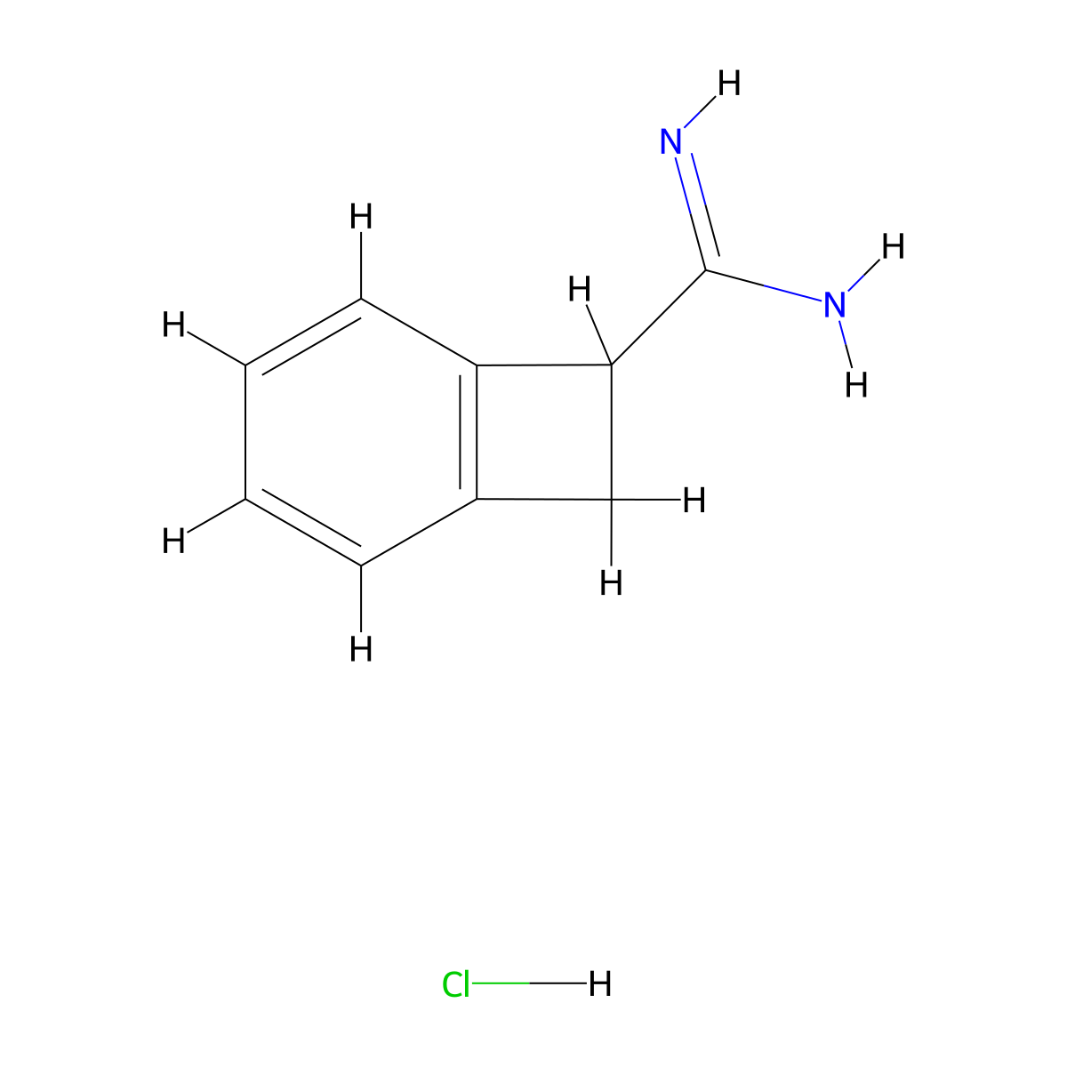 Bicyclo[4.2.0]octa-1,3,5-triene-7-carboximidamide hydrochloride molecular structure, CAS 182743-89-1