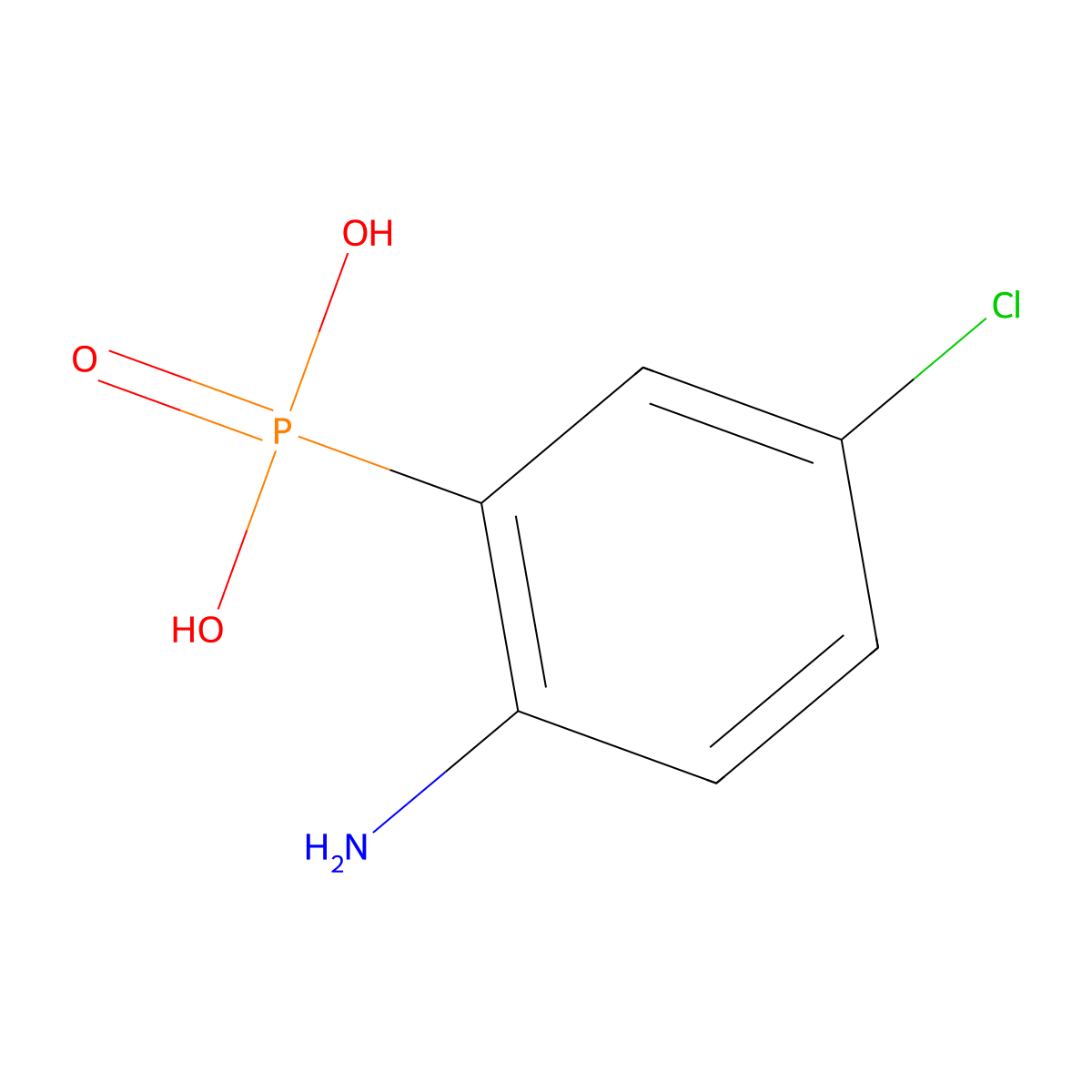 (2-Amino-5-chlorophenyl)phosphonic acid molecular structure, CAS 18275-77-9