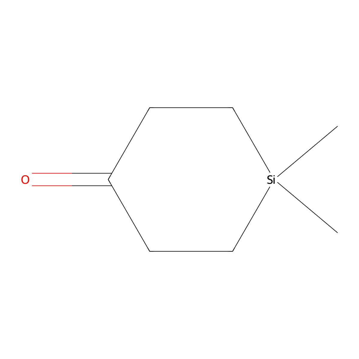 1,1-Dimethylsilinan-4-one molecular structure, CAS 18276-42-1
