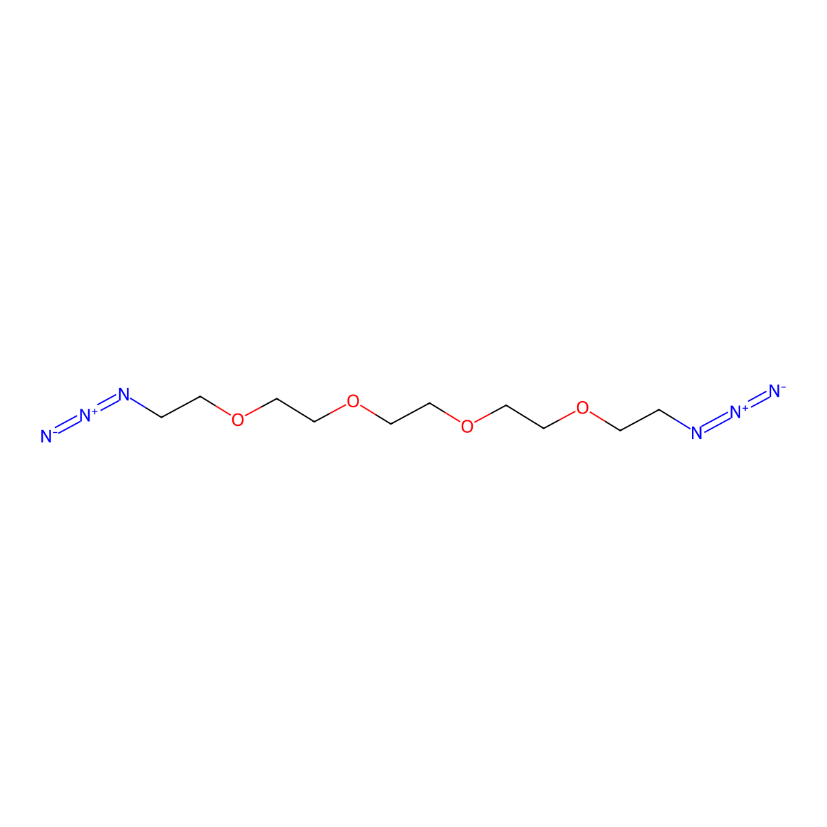 1,14-Diazido-3,6,9,12-tetraoxatetradecane molecular structure, CAS 182760-73-2