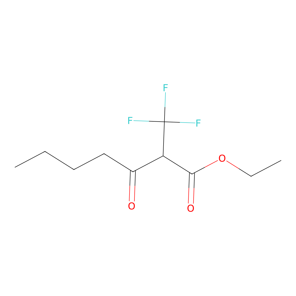 Ethyl 3-oxo-2-(trifluoromethyl)heptanoate molecular structure, CAS 1827652-65-2