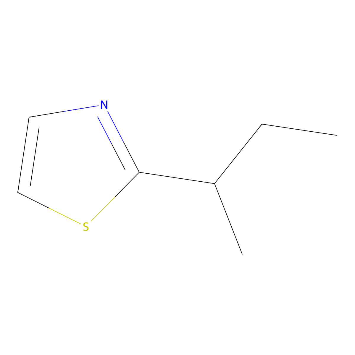 2-(1-Methylpropyl)thiazole molecular structure, CAS 18277-27-5