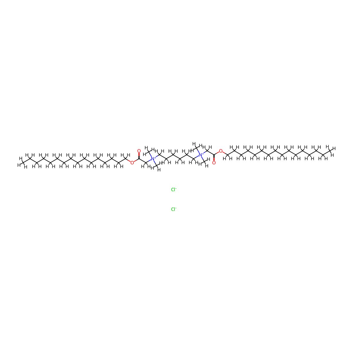 Ammonium, hexamethylenebis((carboxymethyl)dimethyl-, dichloride, dihexadecyl ester molecular structure, CAS 18277-83-3