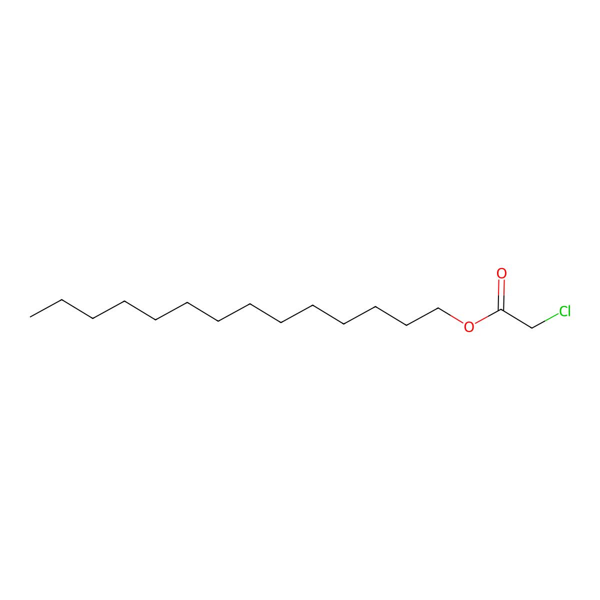 Tetradecyl chloroacetate molecular structure, CAS 18277-86-6