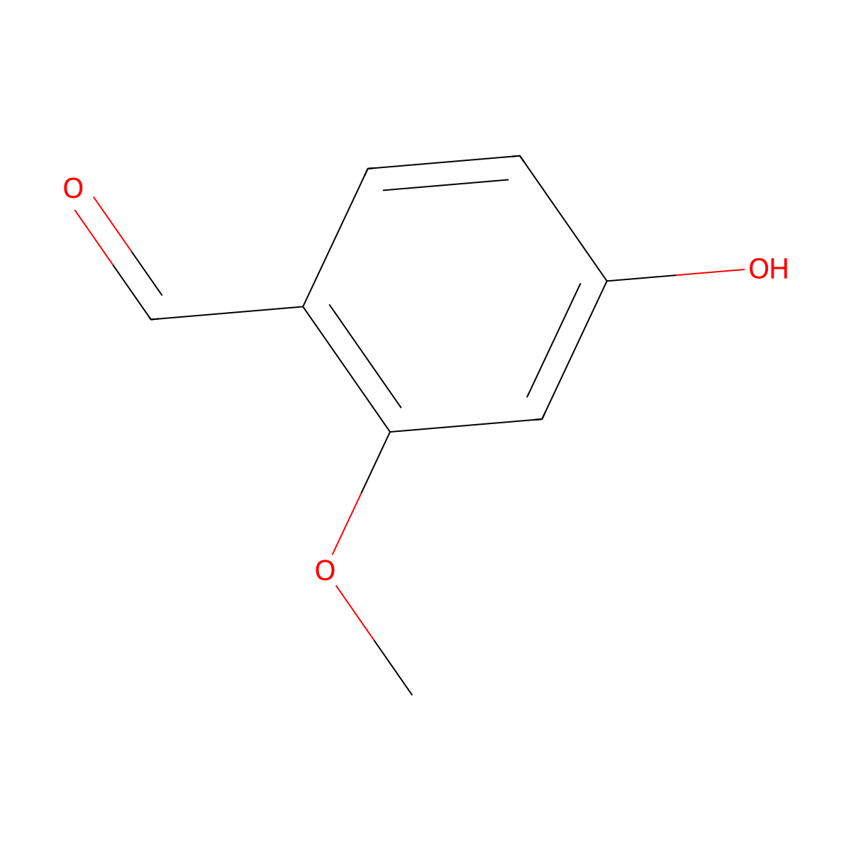 4-Hydroxy-2-Methoxybenzaldehyde molecular structure, CAS 18278-34-7