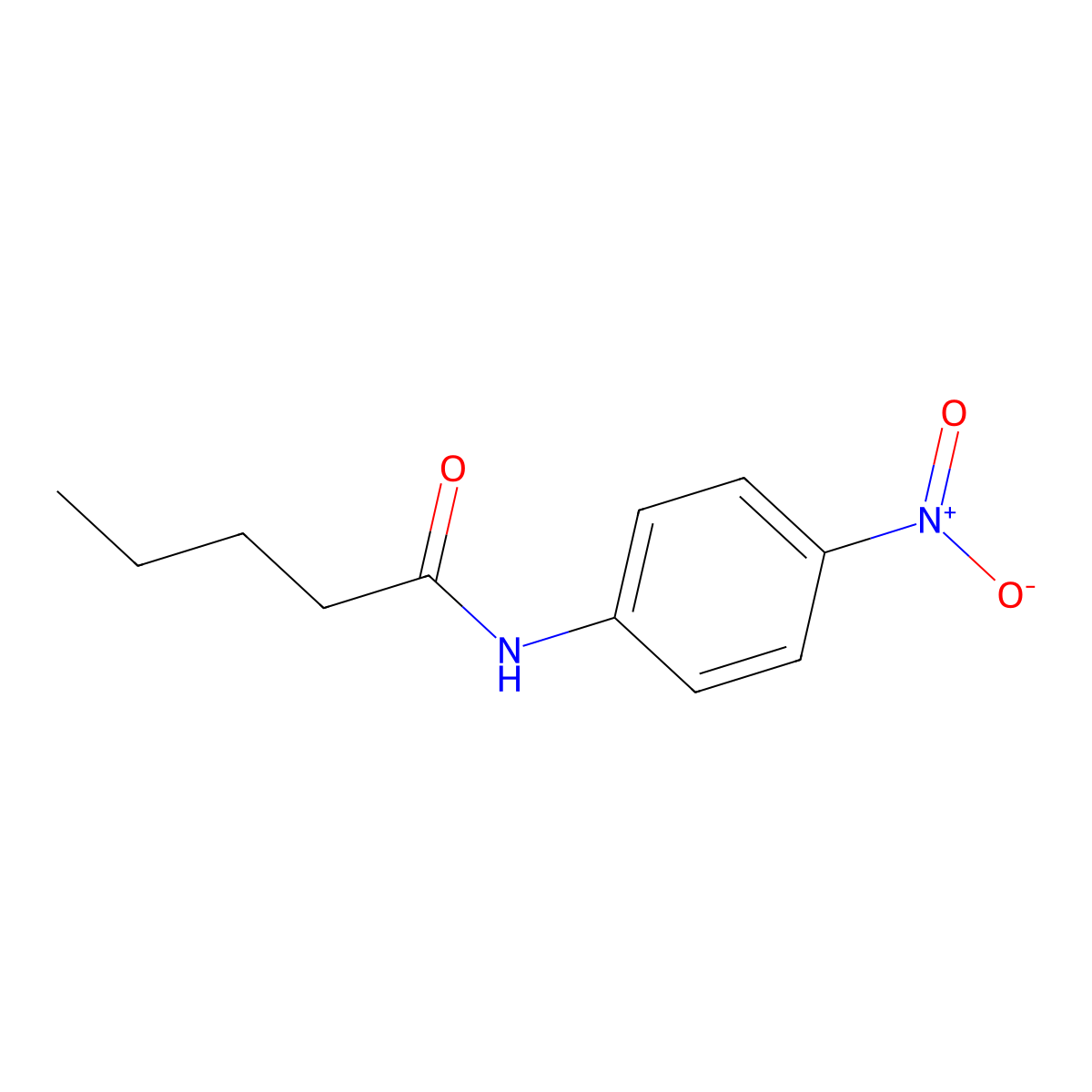 N-(4-nitrophenyl)pentanamide molecular structure, CAS 18279-23-7