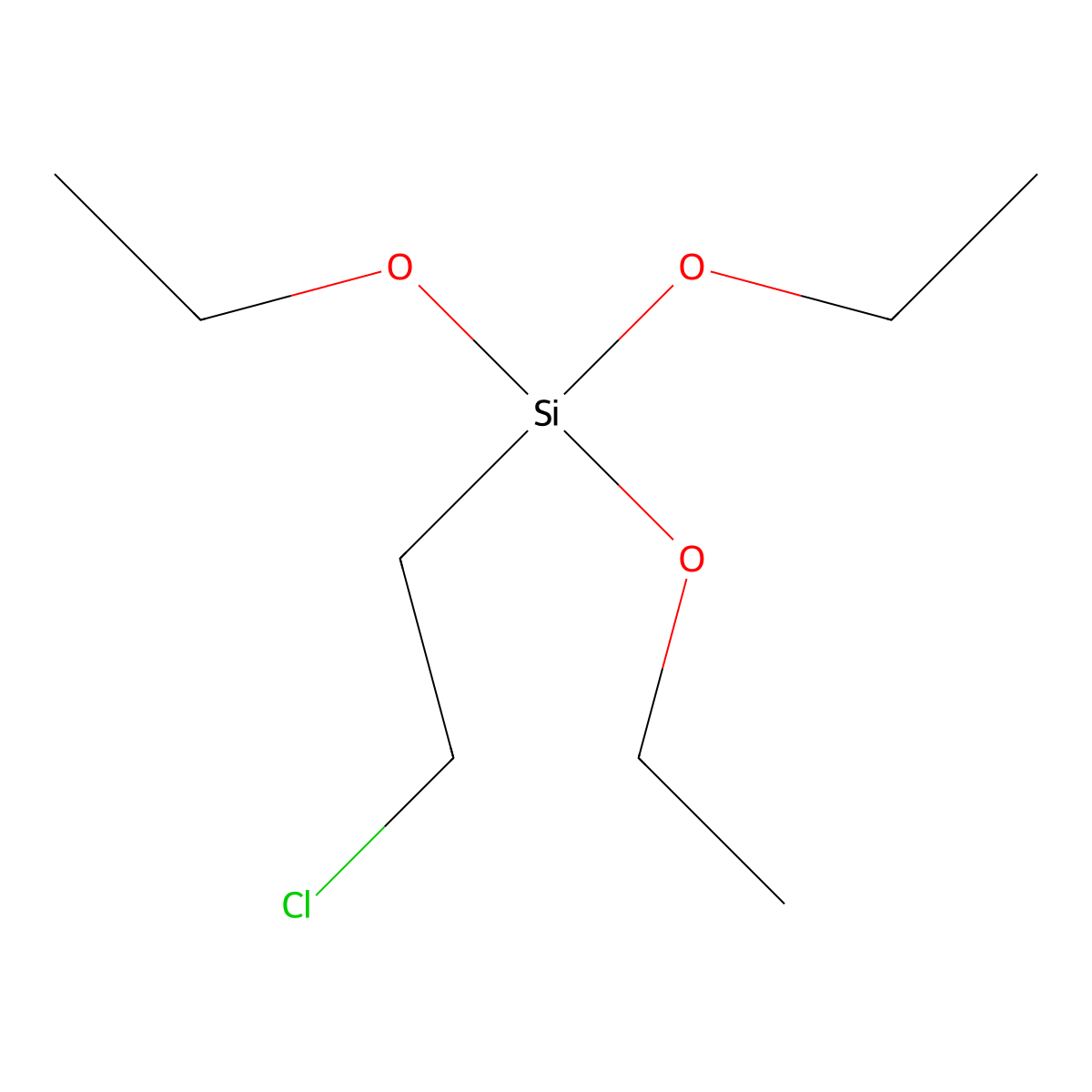 Silane, (2-chloroethyl)triethoxy- molecular structure, CAS 18279-67-9