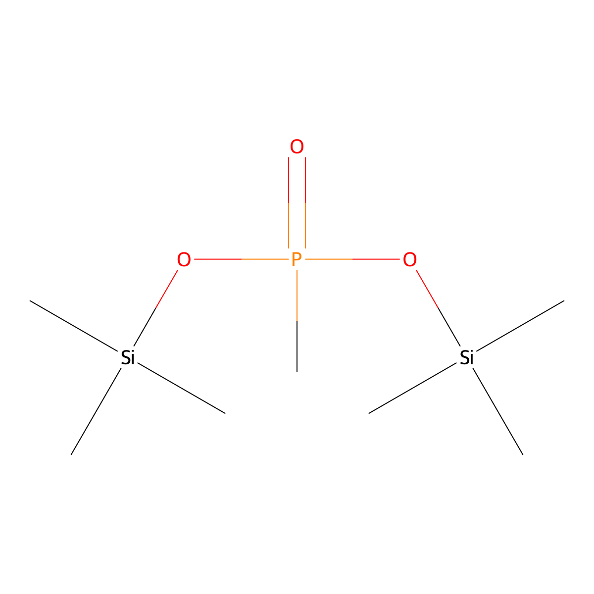 Phosphonic acid, methyl-, bis(trimethylsilyl) ester molecular structure, CAS 18279-83-9