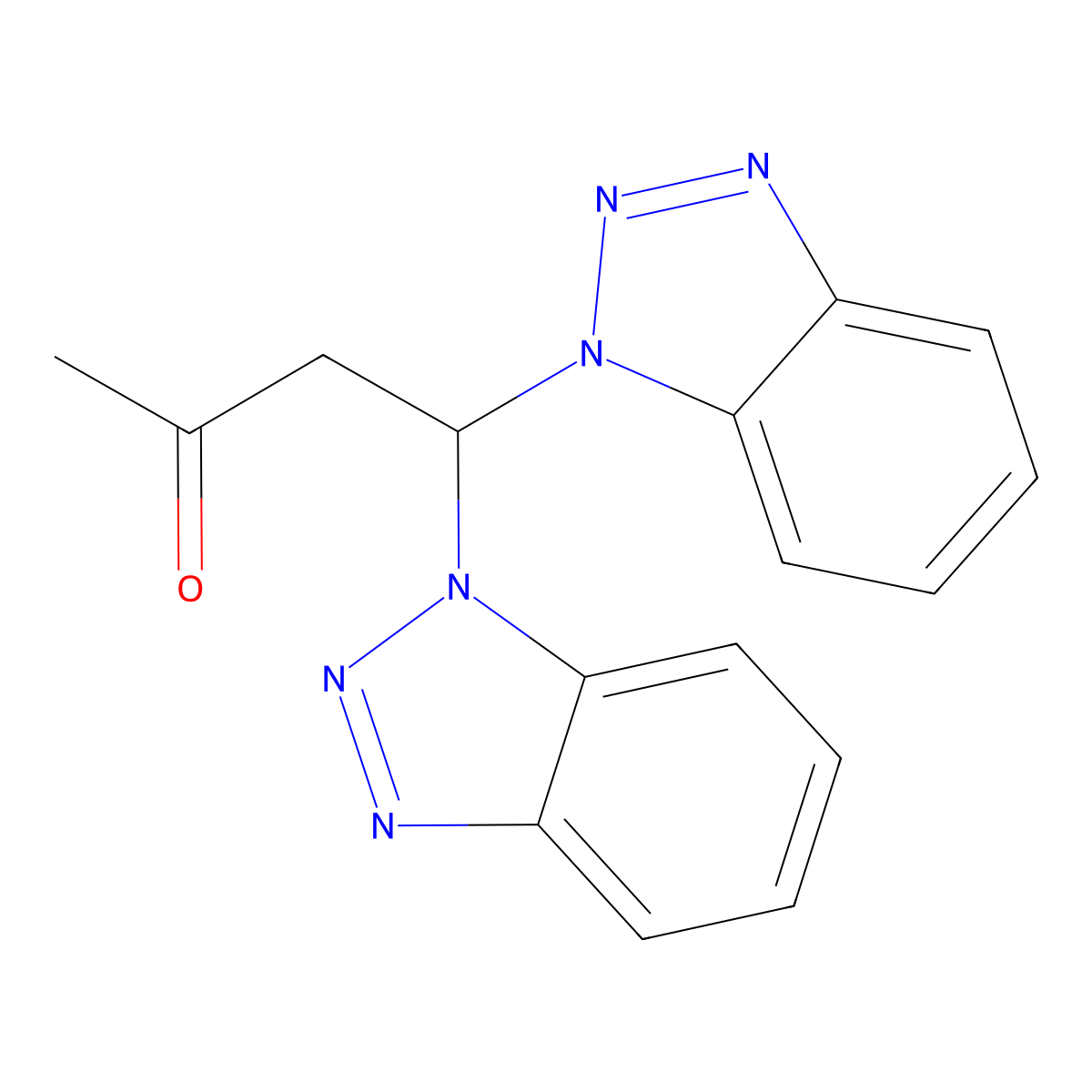 4,4-Bis(1H-1,2,3-benzotriazol-1-yl)butan-2-one molecular structure, CAS 182798-70-5