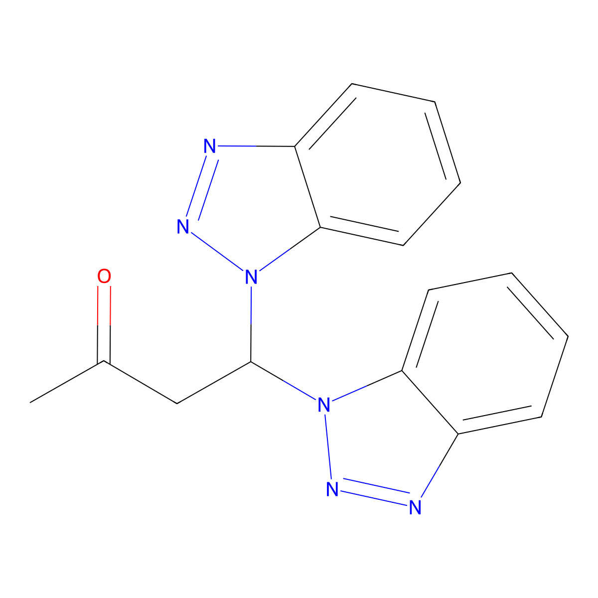 4,4-Bis(1H-1,2,3-benzotriazol-1-yl)butan-2-one molecular structure, CAS 182798-70-5