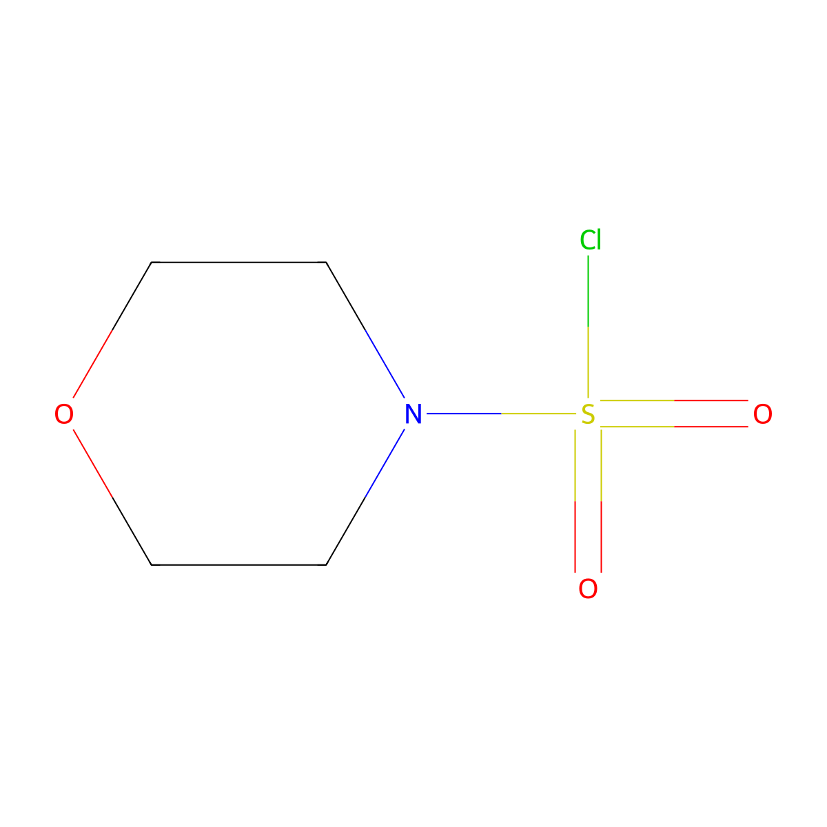 Morpholine-4-sulfonyl chloride molecular structure, CAS 1828-66-6