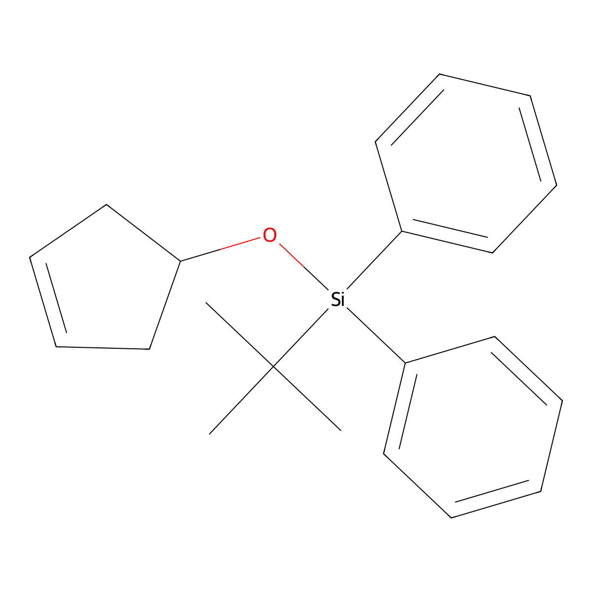 Tert-butyl(cyclopent-3-en-1-yloxy)diphenylsilane molecular structure, CAS 182801-94-1